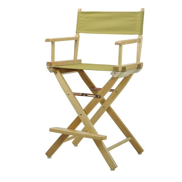 Betterbeds 220-00-021-100 24 in. Directors Chair Natural Frame with Olive Canvas BE3286559 - main